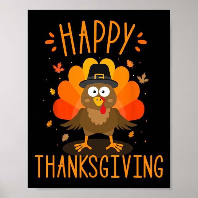 Affiche Bon thanksgiving Pour Dîner En Famille De La Fête  (Devant)