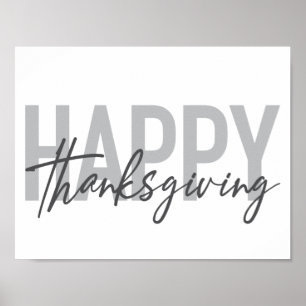 Affiche Bon thanksgiving simple, urbain, tendance, moderne