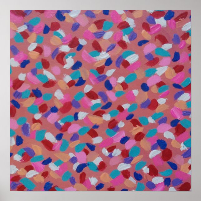 Affiche Bonbon en coton rose (Devant)