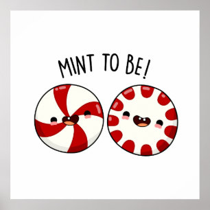 Affiche Bonbon Menthe Pour Être Drôle Pun Sucré