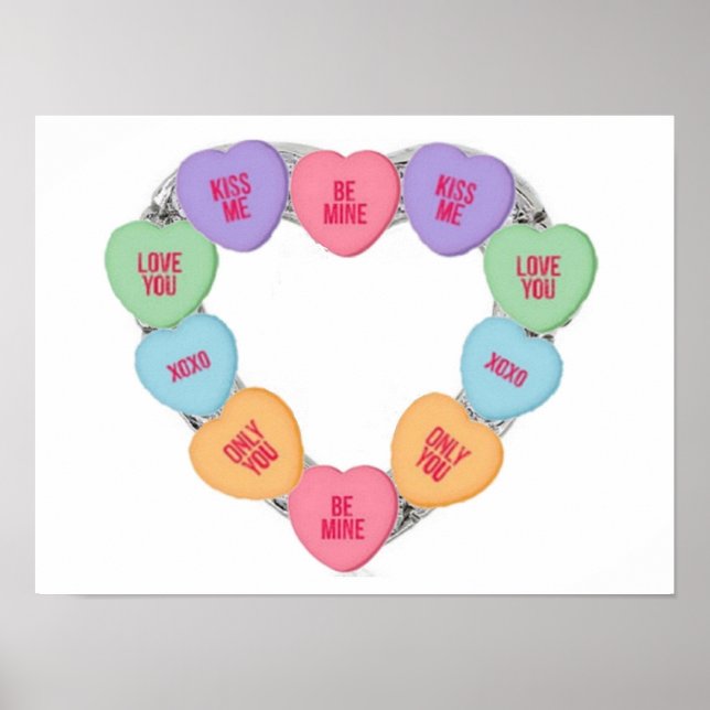 Affiche Bonbons Cœurs d'Amour (Devant)
