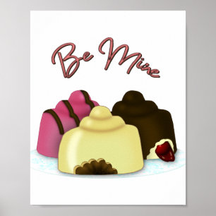 Affiche Bonbons de la Saint-Valentin "Soyez à moi"