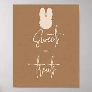 Affiche Bonbons et friandises de lapin simples