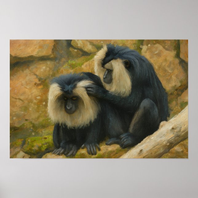 Affiche Bond Macaque - Rituel Grooming (Devant)