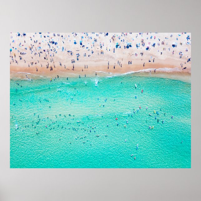 Affiche Bondi Beach aerial view on a perfect summer day wi (Devant)