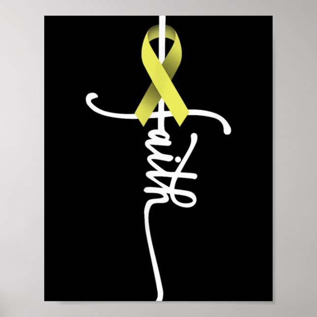 Affiche Bone Cancer Faith Sarcoma Bone Cancer Awareness Su (Devant)