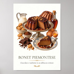 Affiche Bonet Piemontese – Vintage Italian Dessert