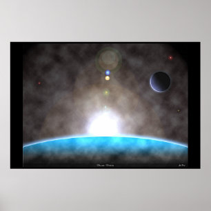 Affiche Bonheur bleu