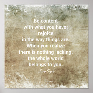 Affiche bonheur citations zen mur art sépia et gris