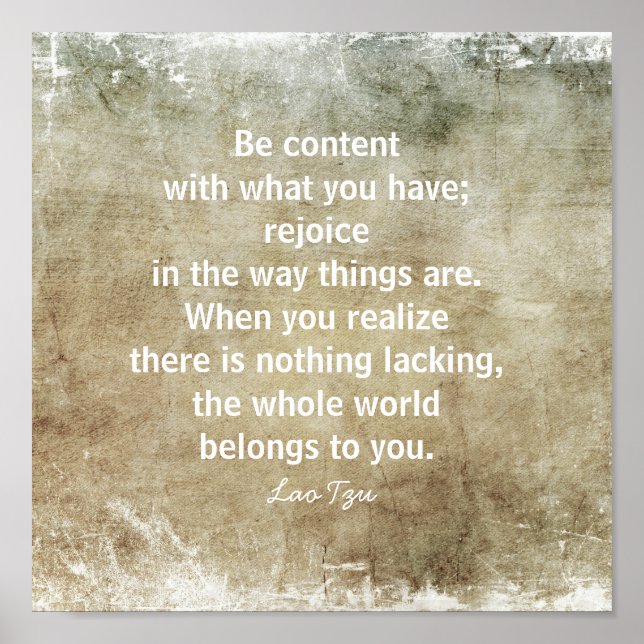 Affiche bonheur citations zen mur art sépia et gris (Devant)