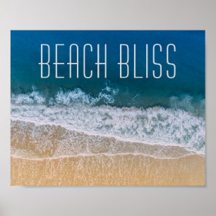 Affiche Bonheur de la plage Palm Coast Rêve Tropical Texte
