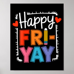 Affiche Bonheur des femmes vendredi Fri-yay Enseignant Éco