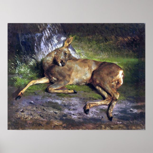 Affiche Bonheur - Un Cerf De Roi Dans La Forêt (Devant)