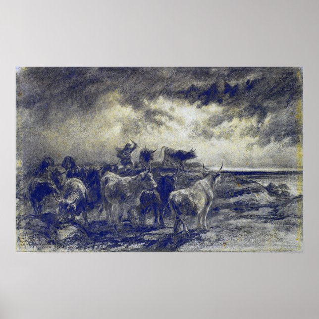 Affiche Bonheur - Une vache à boeufs (Devant)