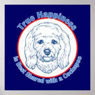 Affiche Bonheur vrai avec un Cockapoo
