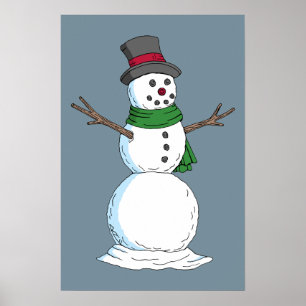 Affiche Bonhomme de neige