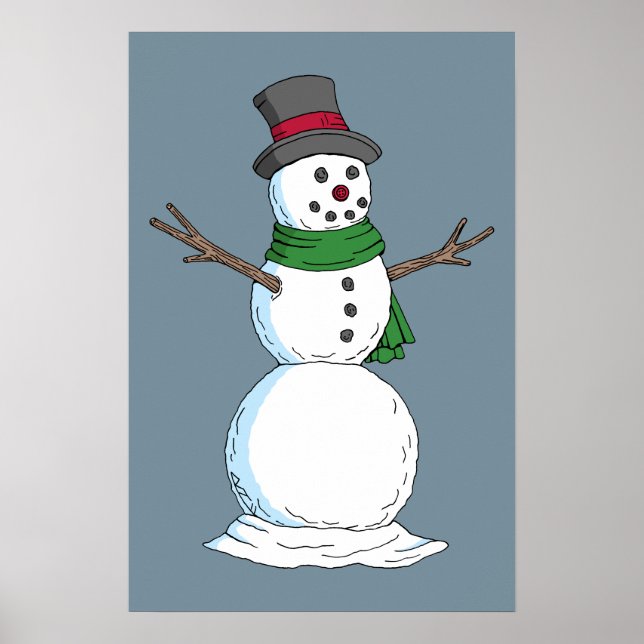 Affiche Bonhomme de neige (Devant)