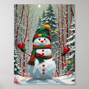 Affiche Bonhomme de neige