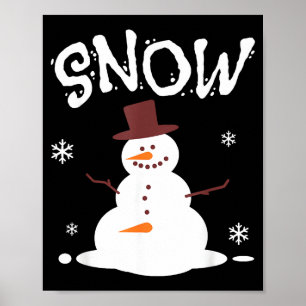 Affiche Bonhomme de neige drôle et couple correspondant so