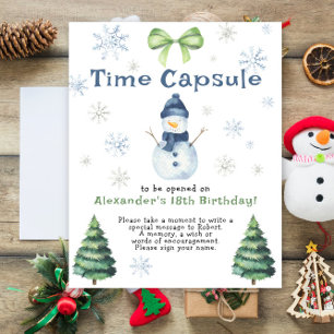 Affiche Bonhomme de neige Evergreen Time Capsule 1er anniv