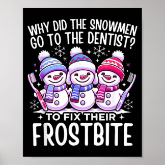 Affiche Bonhomme de neige Noël Dentiste Dentaire Istant Xm