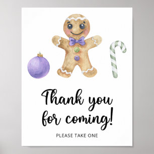 Affiche Bonhomme en pain d'épices \ Merci d'être venu