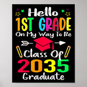 Affiche Bonjour 1Ème Année Retour À La Classe De 2035 Croi