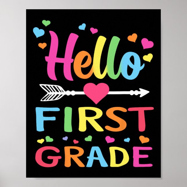 Affiche Bonjour 1ère année Byck à l'école Enseignant de pr (Devant)