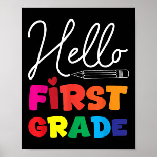 Affiche Bonjour 1ère année de la 1ère année des enfants K