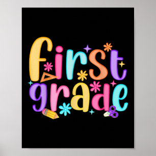 Affiche Bonjour 1ère année Enseignante Filles Enfant Prepp