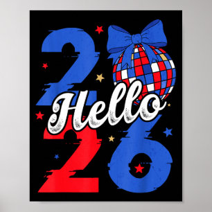 Affiche Bonjour 2026 Bonne Année 2026 Réveillon du Nouvel