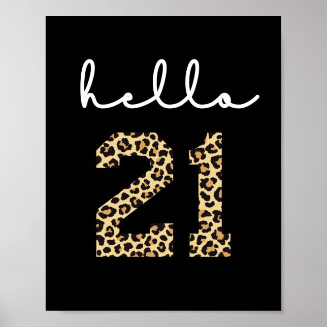 Affiche Bonjour 21 | Mignons 21e anniversaire imprimé guép (Devant)