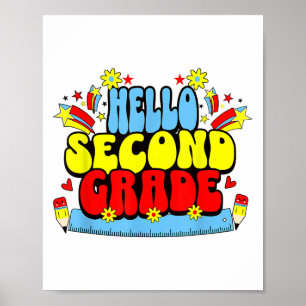 Affiche Bonjour 2e année 1er jour de l'année scolaire Élém