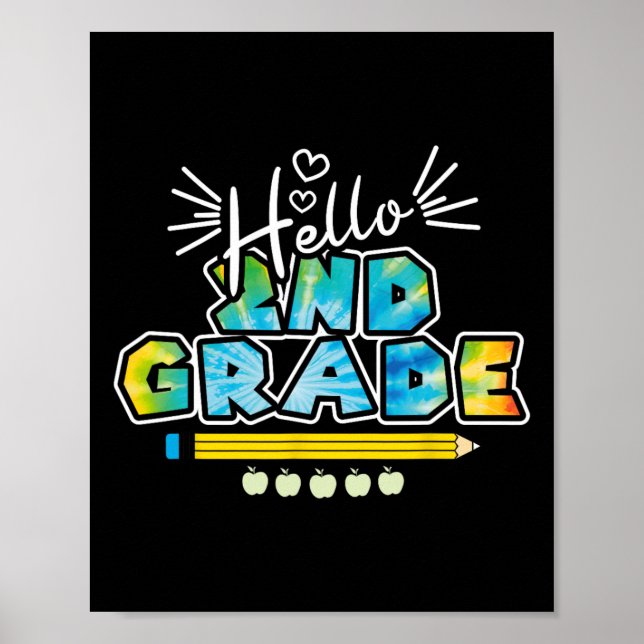 Affiche Bonjour 2e année Ck à l'école Premier jour d'école (Devant)