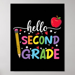 Affiche Bonjour 2e année Équipe 2e année Retour à l'école
