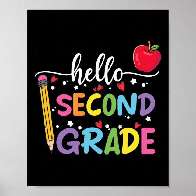 Affiche Bonjour 2e année Équipe 2e année Retour à l'école  (Devant)