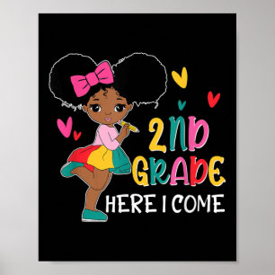 Affiche Bonjour 2e année, me voici Je reviens à l'école Af