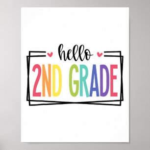 Affiche Bonjour 2e année Premier jour d'école Bienvenue Ck
