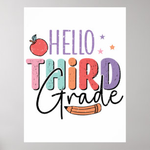 Affiche Bonjour 3e année de retour à l'école