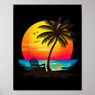 Affiche Bonjour ambiance estivale vacances hommes femmes p