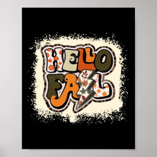 Affiche Bonjour Automne Vibes Retro Super