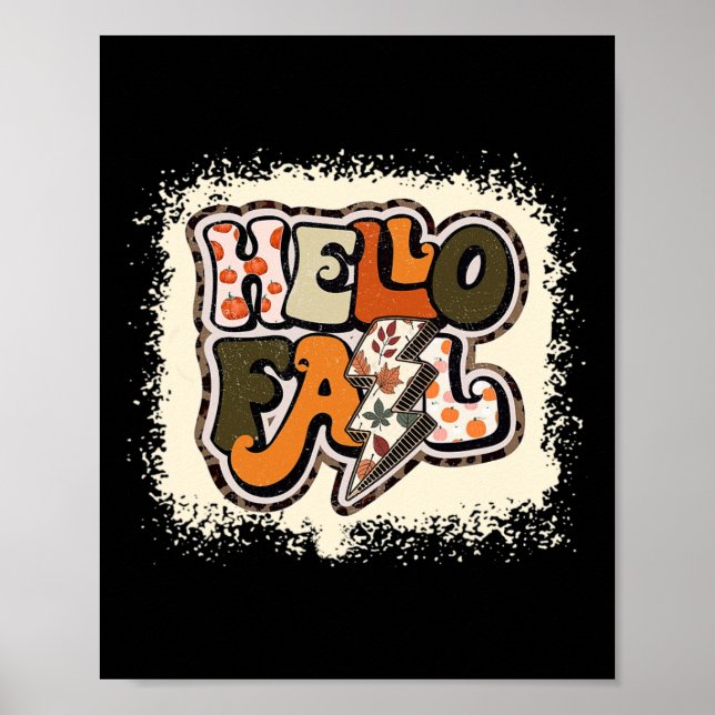 Affiche Bonjour Automne Vibes Retro Super (Devant)