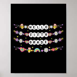 Affiche Bonjour Bracelets d'Amitié Cinquième Année Retour 
