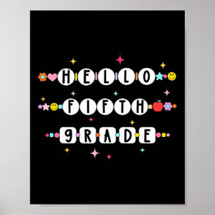 Affiche Bonjour Bracelets d'amitié de cinquième année Reto