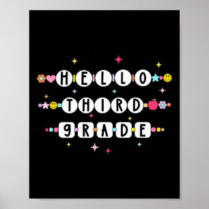 Affiche Bonjour Bracelets d'amitié de troisième année Reto