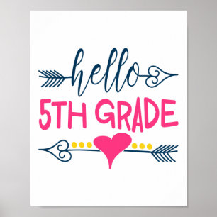 Affiche Bonjour cadeau de rentrée pour les élèves de 5e an