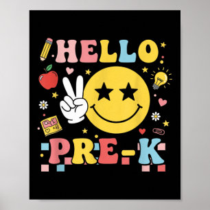 Affiche Bonjour Chemise Pré-k Pour Enfants Enseignants Gar