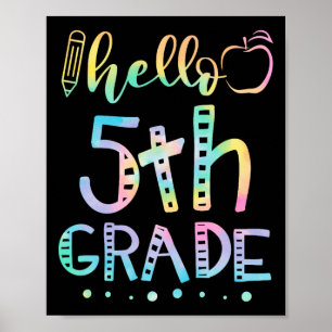 Affiche Bonjour cinquième année 5e année Byck à l'école en