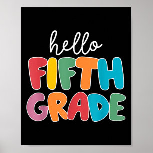 Affiche Bonjour Cinquième Année Retour À L'École Pour Les 