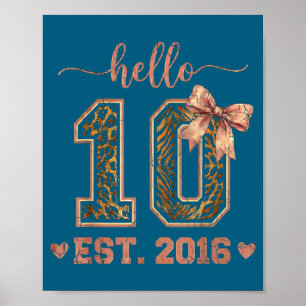 Affiche Bonjour dix est 2016 10e anniversaire coquette 10 